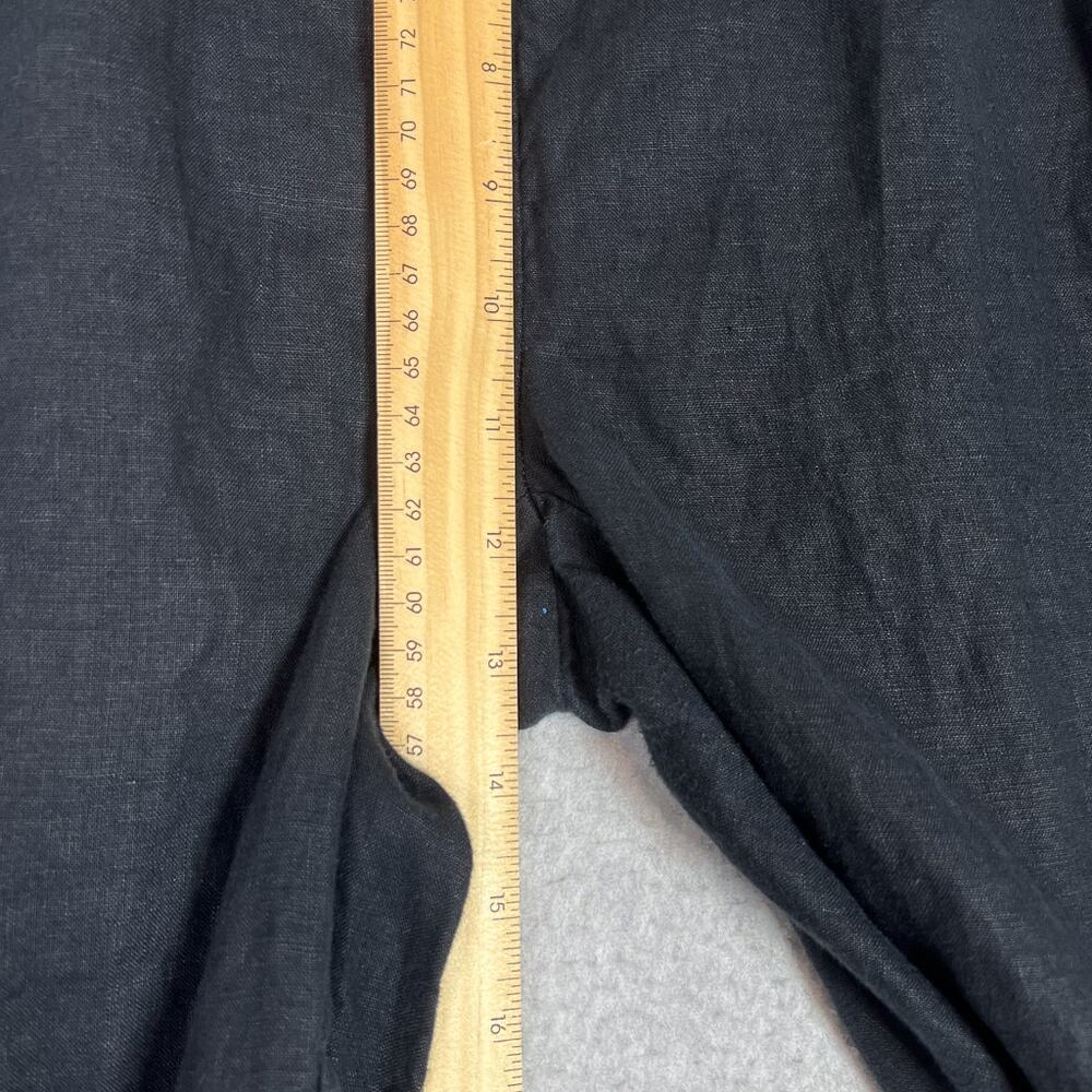 Quince Black 100% European Linen Cropped High Waisted Pants Size XL - Picture 10 of 14